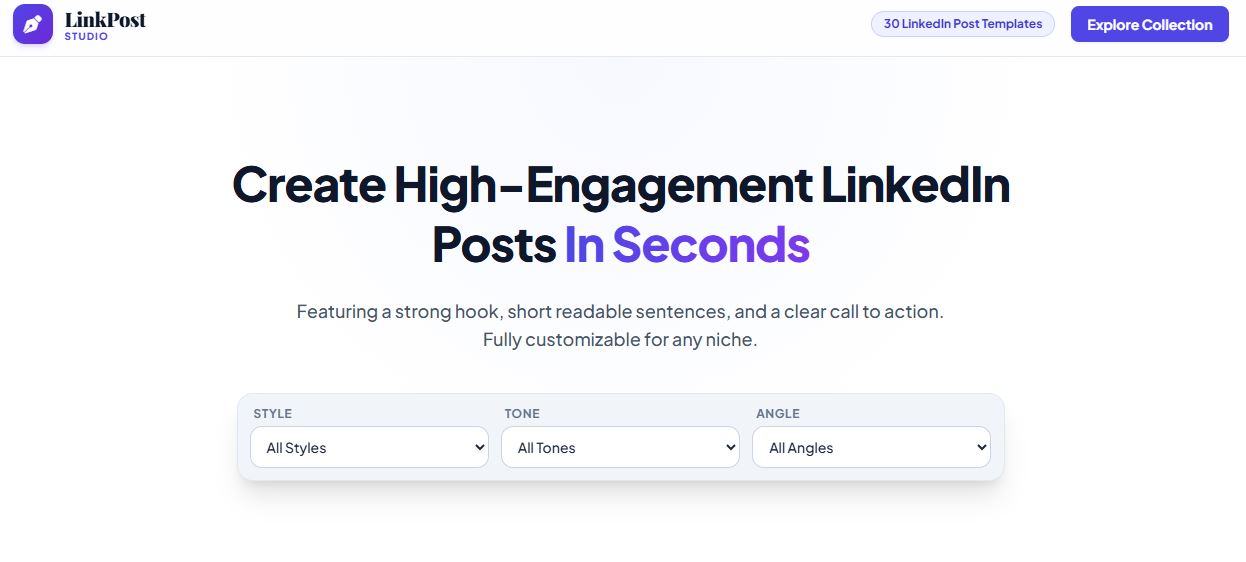 30 LinkedIn Post Templates